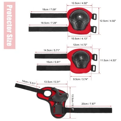 X AUTOHAUX Skateboard Sponge Palm Elbow Knee Support Sports Protective Pads Red Black 5.9" x 5.5" 6 Pcs 5 X AUTOHAUX Skateboard Sponge Palm Elbow Knee Support Sports Protective Pads Red Black 5.9" x 5.5" 6 Pcs - Image 3