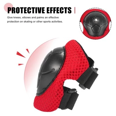 X AUTOHAUX Skateboard Sponge Palm Elbow Knee Support Sports Protective Pads Red Black 5.9" x 5.5" 6 Pcs 7 X AUTOHAUX Skateboard Sponge Palm Elbow Knee Support Sports Protective Pads Red Black 5.9" x 5.5" 6 Pcs - Image 5