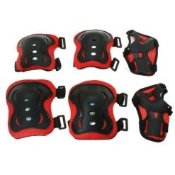 X AUTOHAUX Skating Bike Skateboard Sports Protective Palm Wrist Elbow Knee Support Brace Set Protective Pads Red Black 5.9" x 4.3" -Deals Sports Equipment Store unnamed file 3969