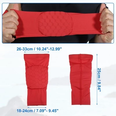 Unique Bargains 2pcs Elbow Brace Support Sleeve Elbow Pad Sleeve for Women Men Red L Size 3 Unique Bargains 2pcs Elbow Brace Support Sleeve Elbow Pad Sleeve for Women Men Red L Size