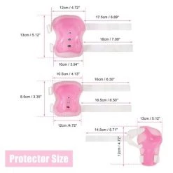 X AUTOHAUX Biking Skating Gear Knee Elbow Pads Wrist Protector Pink 3 Pairs Protective Pads Pink 5.5" x 5.1" 1 Set -Deals Sports Equipment Store unnamed file 3991