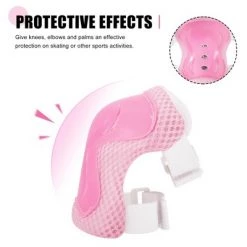 X AUTOHAUX Biking Skating Gear Knee Elbow Pads Wrist Protector Pink 3 Pairs Protective Pads Pink 5.5" x 5.1" 1 Set -Deals Sports Equipment Store unnamed file 3993