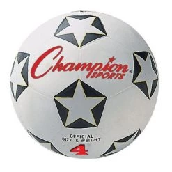 Champion Sports Rubber Soccer Ball Size 4, Pack of 3