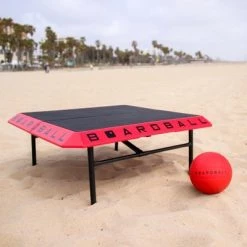 Boardball Sport Portable Foldable Durable Boardball Set with Rubberized Top Surface Board, Volleyball, and Compact Hand Pump, Red and Black -Deals Sports Equipment Store unnamed file 4017
