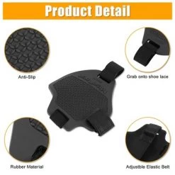 X AUTOHAUX Motorcycle TPU Gear Shift Pad Riding Shoe Cover Boot Protector Black 4.33"x3.74"